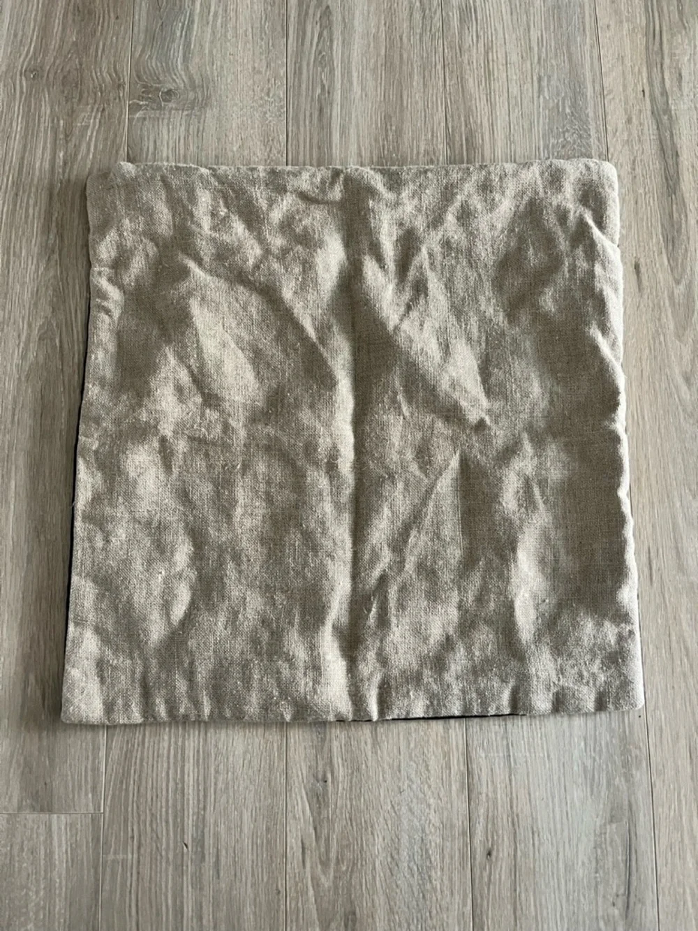 Pottery Barn Navy Velvet and Natural Linen Pillow Case 20x20